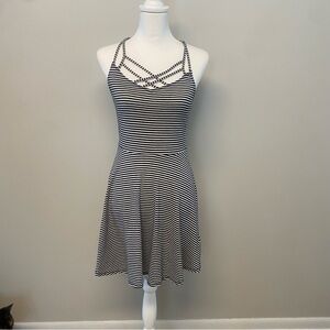 Hollister Strappy Blue  and White Mini Dress NWT 
Resort  bathing suit cover up